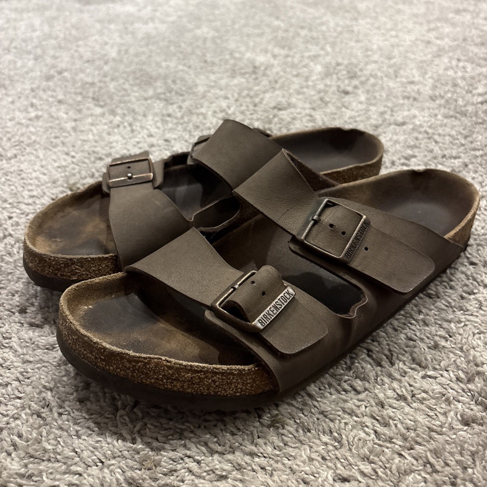 Birkenstock Arizona Men's Size 12 Mocha Two-Strap Sandal Size 45 Summer Beach